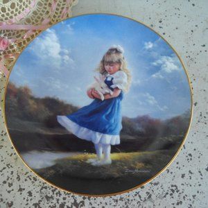 Collector Plate Girl w/Bunny Dino Massaroni 1992